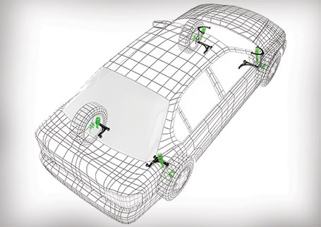 CAD of a car/suspension system